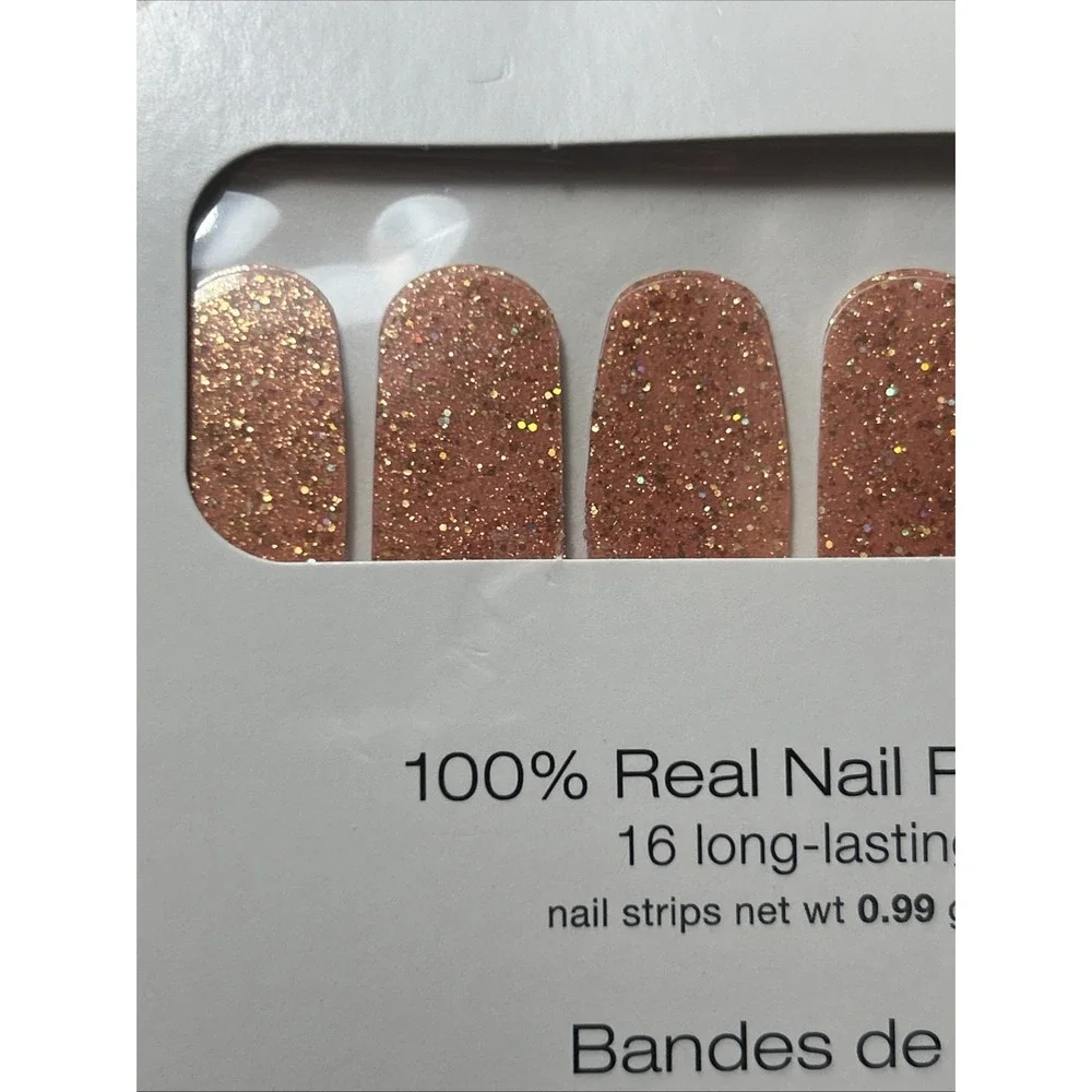 Color Street Nail Polish Strips Seattle Royale Copper Gold Glitter Retired Read
